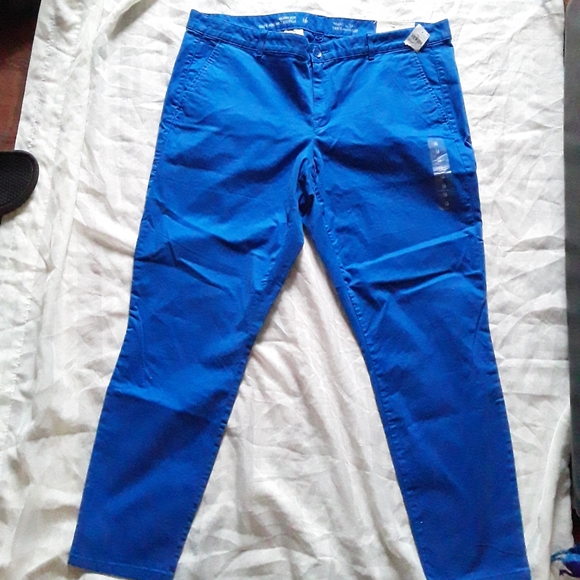 GAP New Womens Plus sz16 Skinny Blue Khaki Pants - Picture 3 of 16